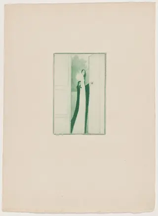 L'intruse, by Maurice Dumont, ink, 1895