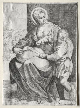 Madonna with the White Raven, by Annibale Carracci, 1504