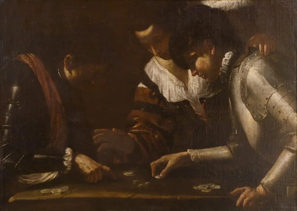 Dice Players, by Mattia Preti, oil, 1635