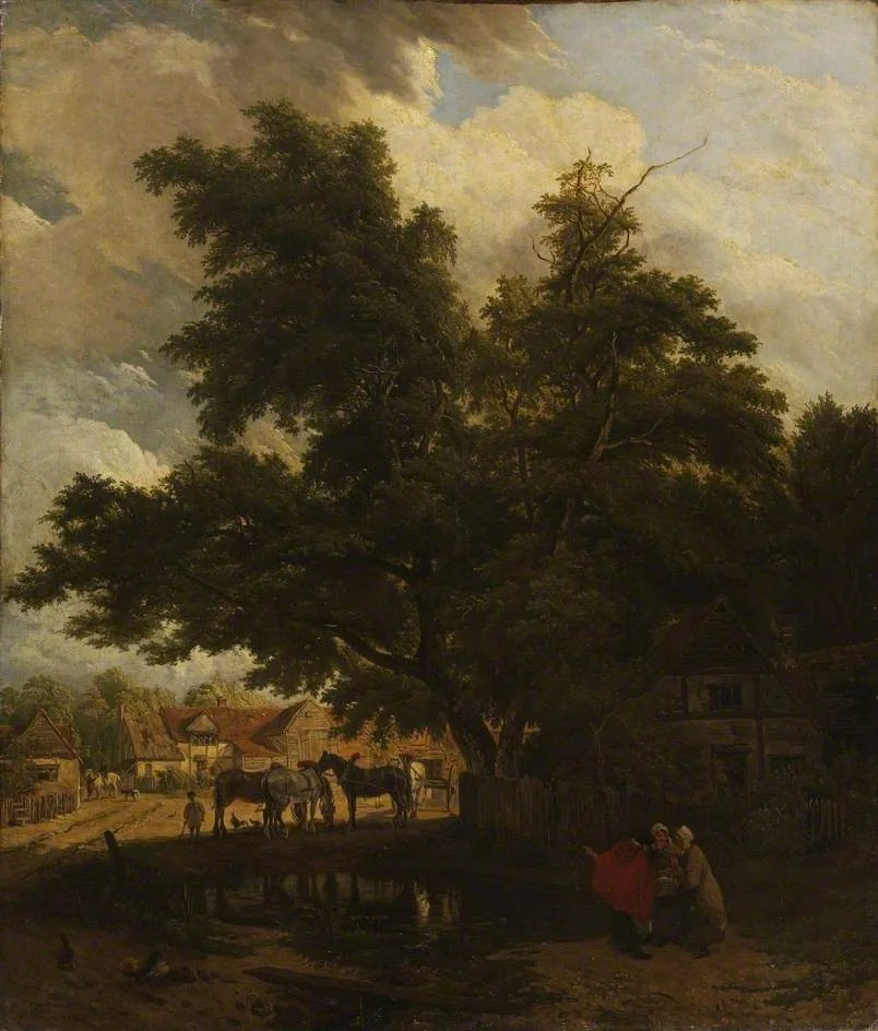 Village Gossips, detail