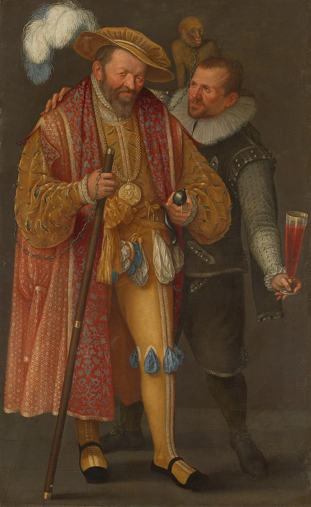 Zwei Männer, detail