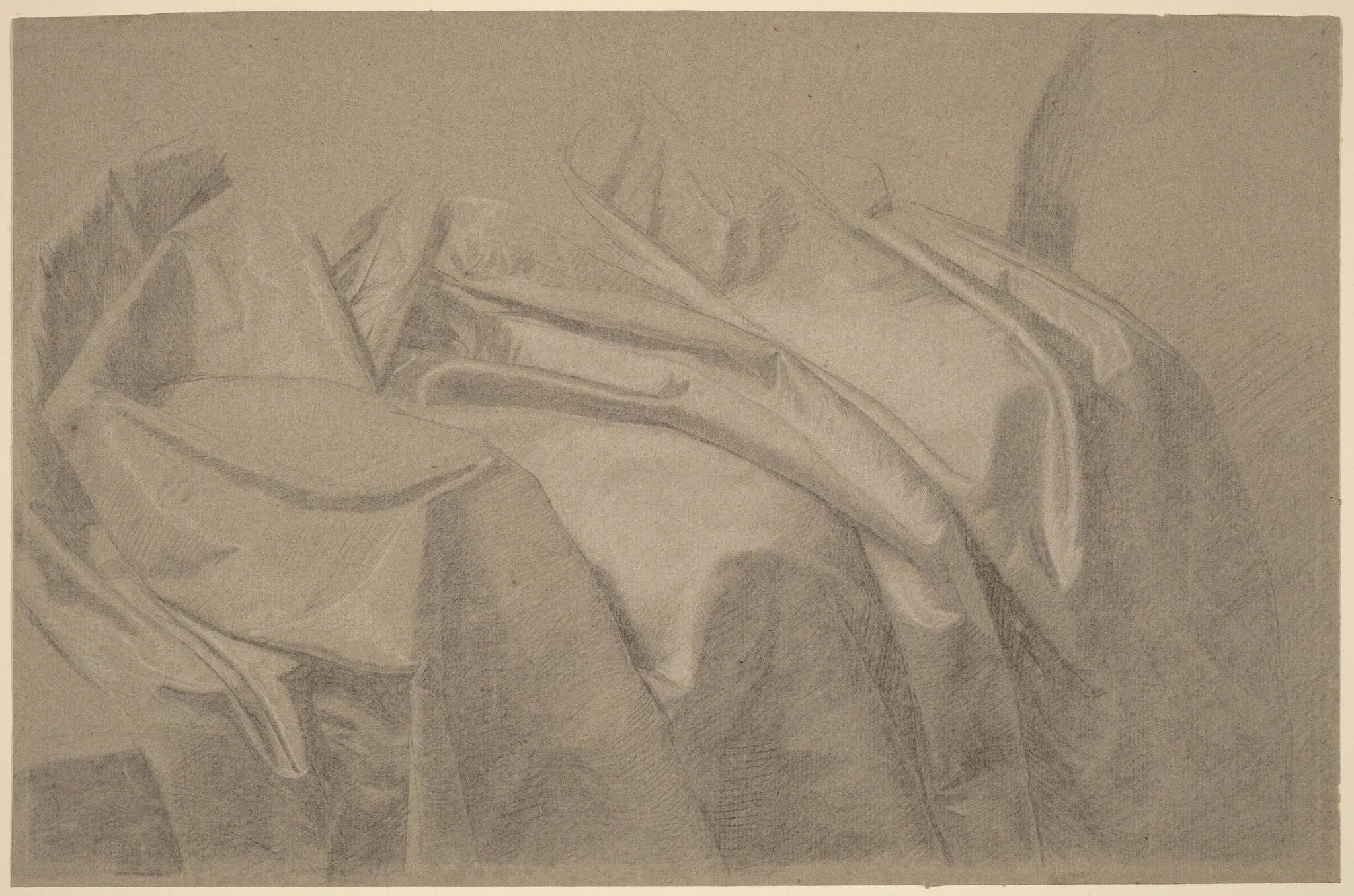 Drapery Study for "Mary and Elizabeth Royall", detail