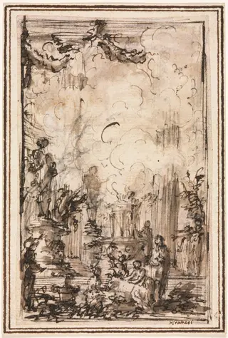 Sacrificial Offering in a Temple, by Giovanni Battista Piranesi, 1750