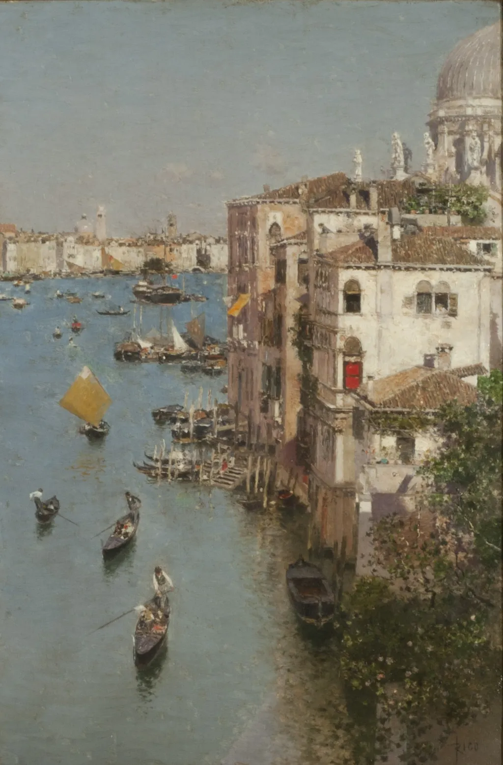 Santa María della Salute de Venecia (Canal Grande y la Iglesia de Santa María della Salute de Venecia), by Martín Rico, unspecified, 1880
