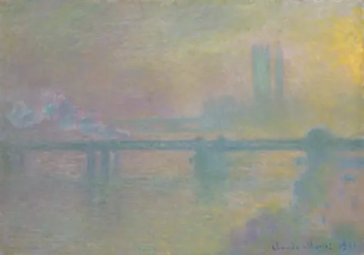 Charing Cross Bridge, London, by Claude Monet, oil, 1901