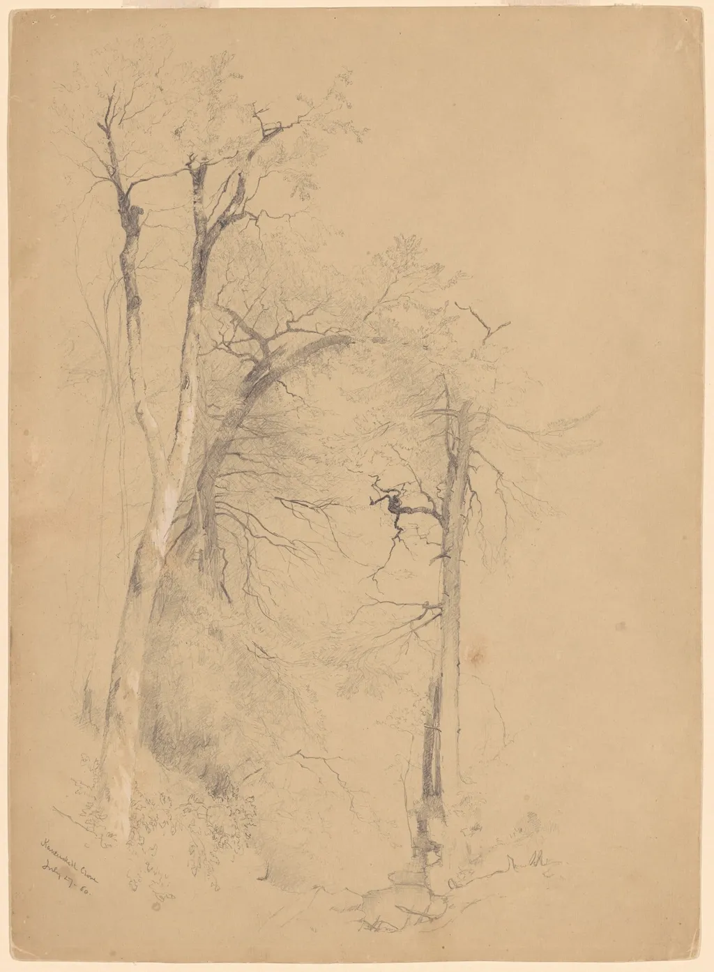 Kauterskill Clove, by Jervis McEntee, gouache, 1860