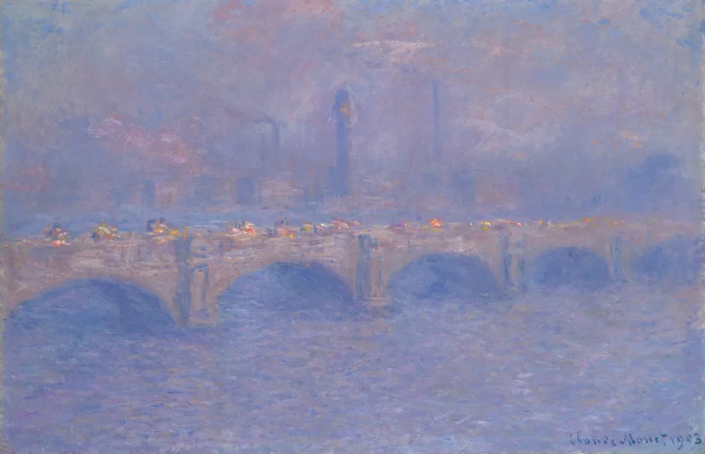 Waterloo Bridge, Sunlight Effect, by Claude Monet, oil, 1903