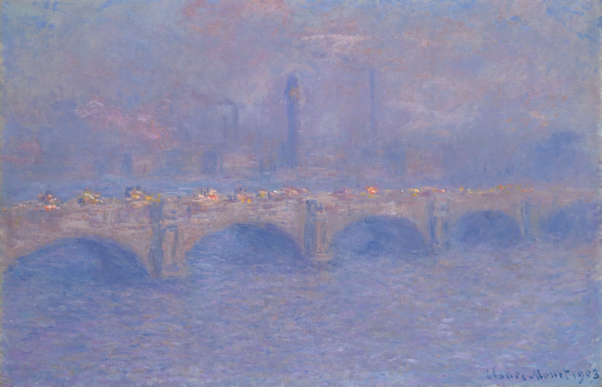 Waterloo Bridge, Sunlight Effect, detail