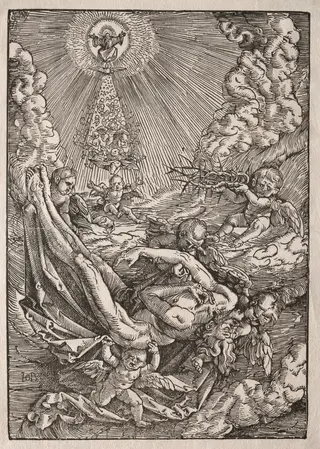 Christ Carried to Heaven by Angels, by Hans Baldung Grien, 1516