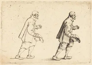 Peasant with Hat in Hand, by Jacques Callot, ink, 1617