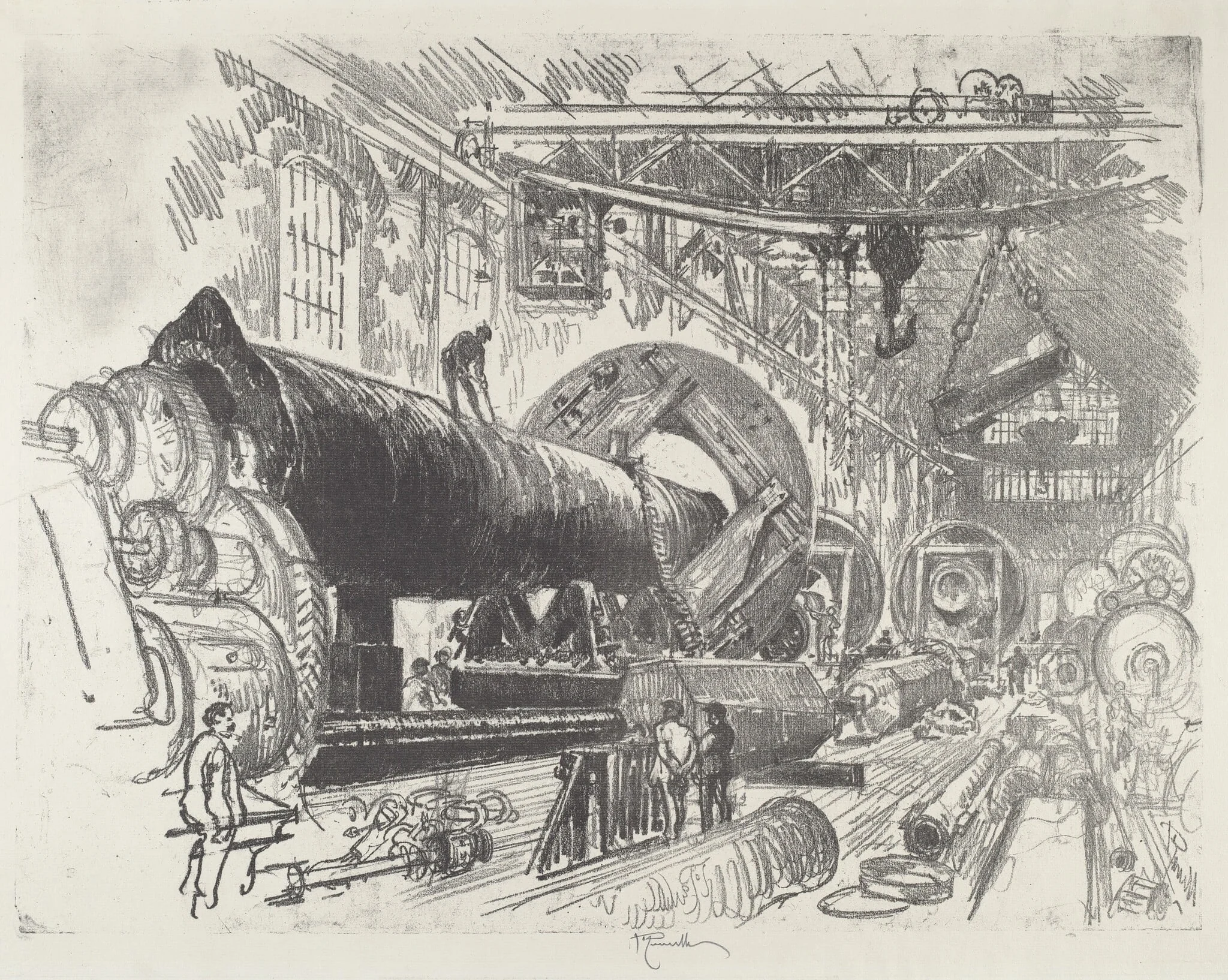 Cutting and Turning a Big Gun, detail