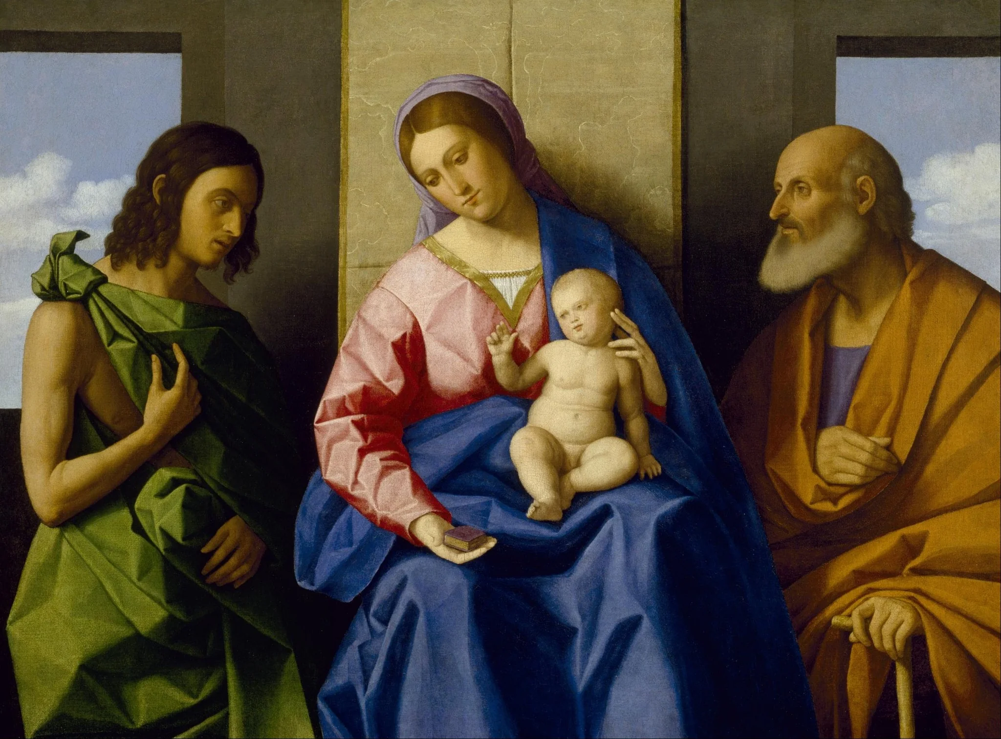 Virgin and Child with Saints John the Baptist and Joseph, detail