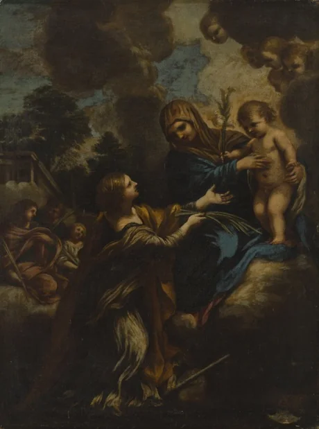 St. Mary, little Jesus and st. Katharina, detail