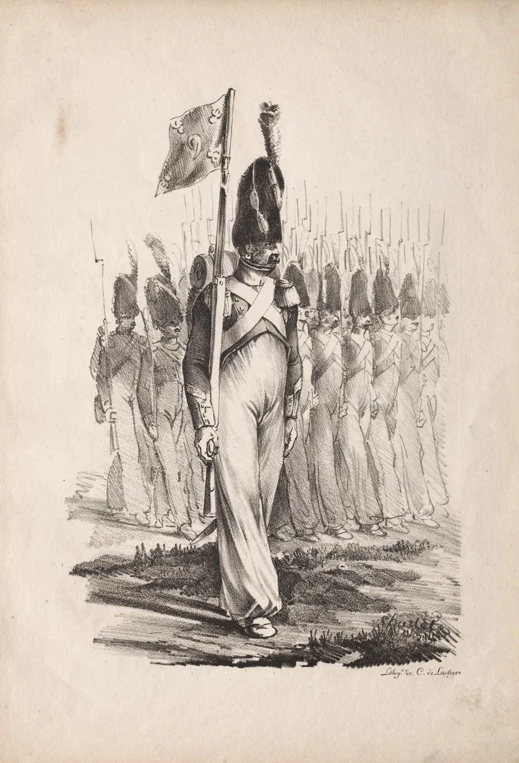 Military Costumes: Carabiners Sargent, General Guide, by Nicolas Toussaint Charlet, 1818