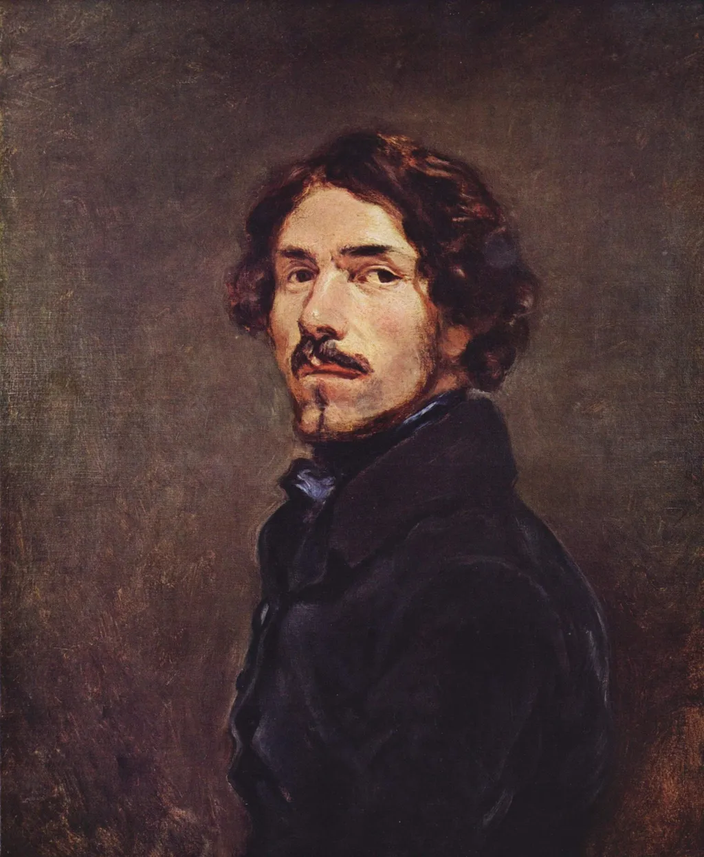 Self portrait, by Eugène Delacroix, oil, 1860
