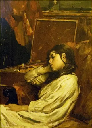 Jeanne Meunier, by Constantin Meunier, oil, 1898