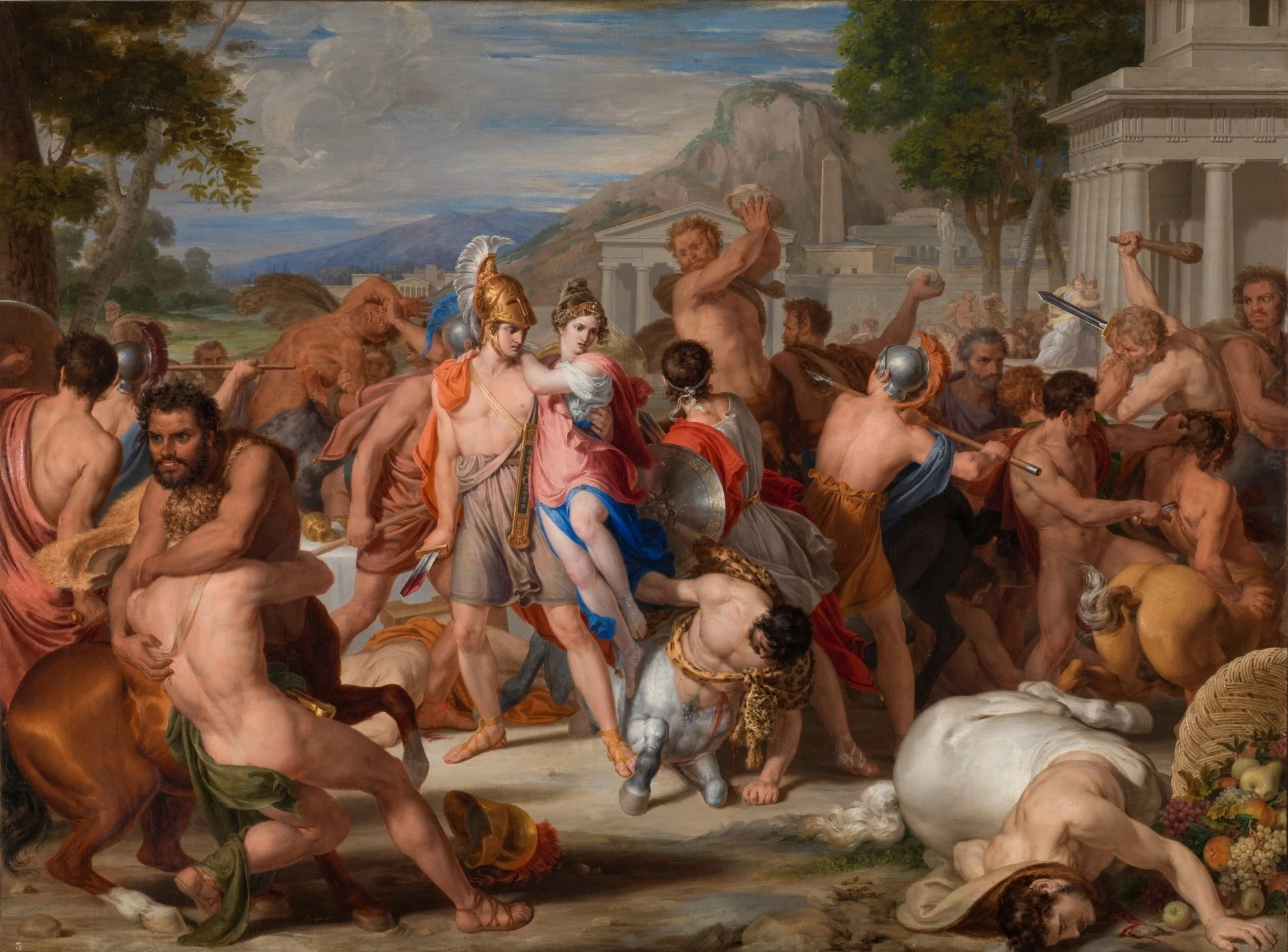Batalla de lapitas y centauros., detail