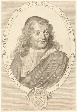 Louis Berryer, by Claude Mellan, ink, 1667