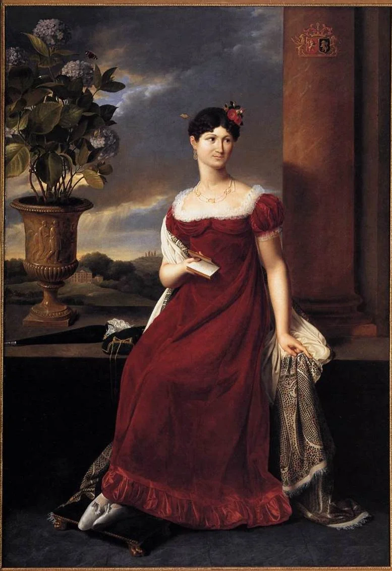 Mary Lodge, Bride of Baron Charles-Louis de Keverberg de Kessel, detail