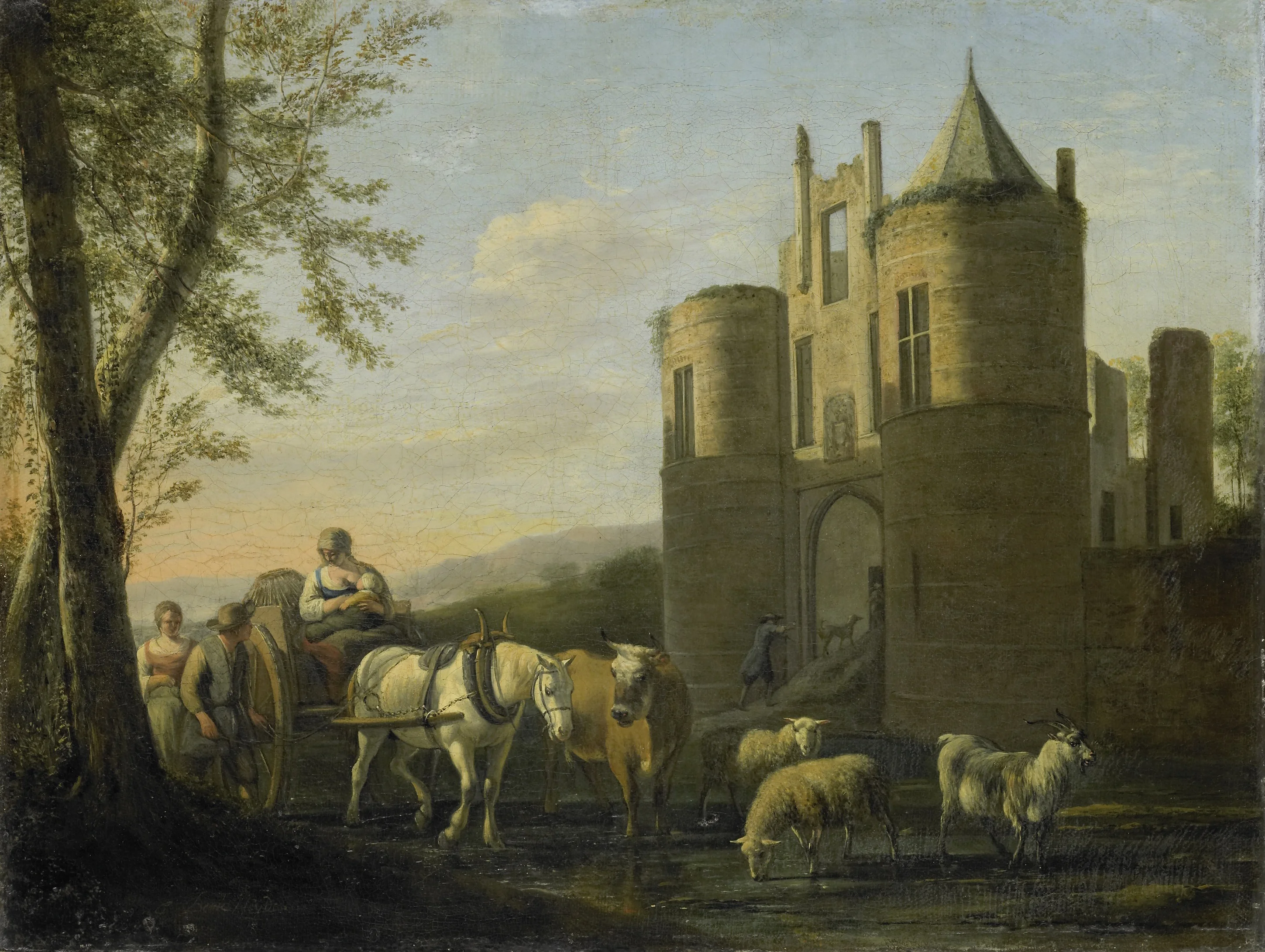 The main gate to Egmond Castle, detail