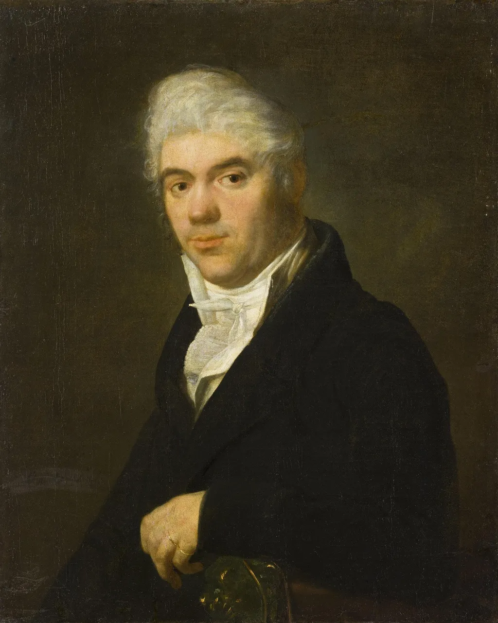 Portrait of a Man from the Schmidt Family, by Nicolas de Courteille, oil, 1825