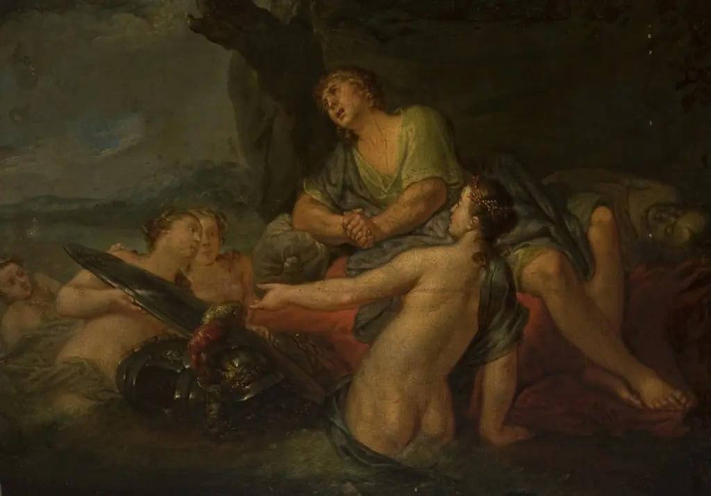 Mythological Scene, by Bernhard Rode, oil, 1771