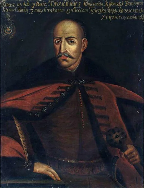 Portrait of Janusz Tyszkiewicz (1570–1649), Leliwa coat of arms, voivode of Kiev, detail