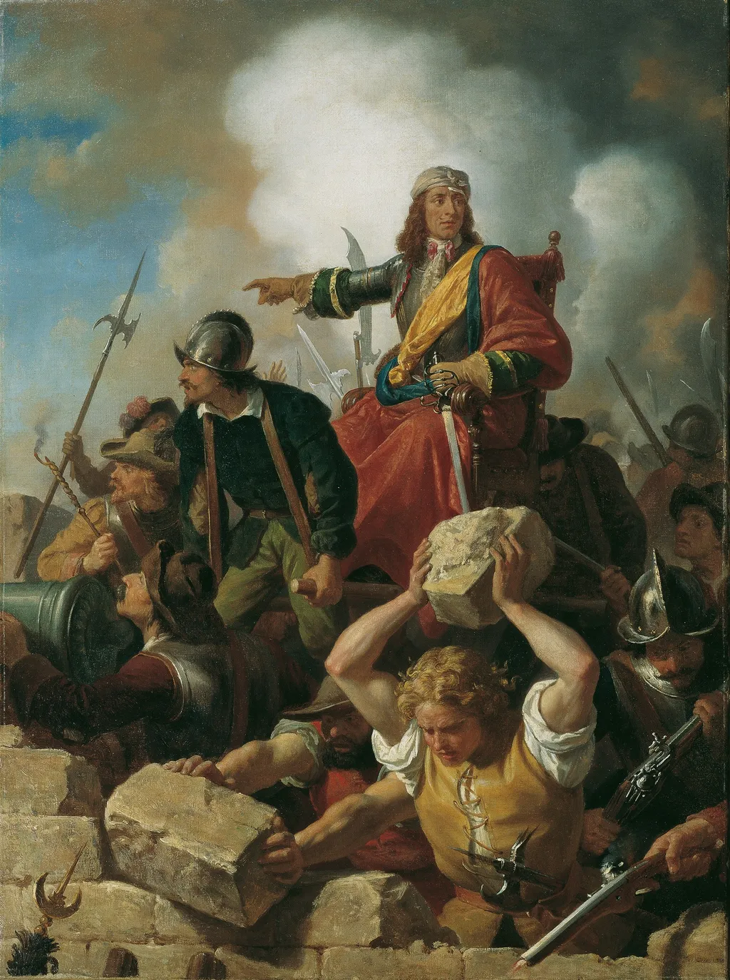The defense of Vienna against the Turks in 1683, by Karl von Blaas, oil, 1865
