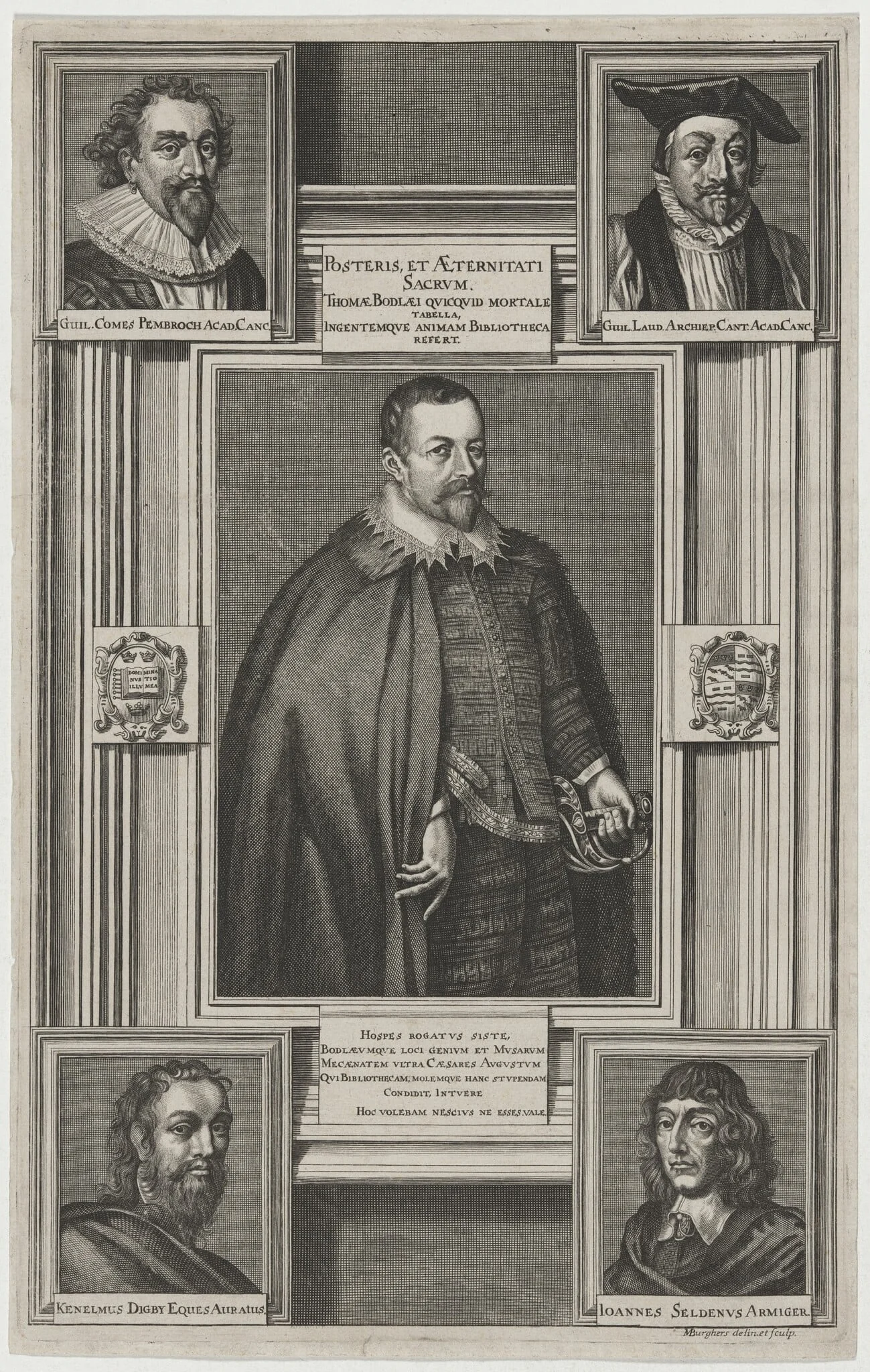 Sir Thomas Bodley, Founder of the Bodleian Library, detail