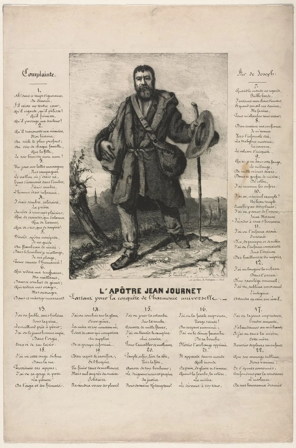 Jean Journet Departing for the Conquest of Universal Harmony, by Gustave Courbet, 1850