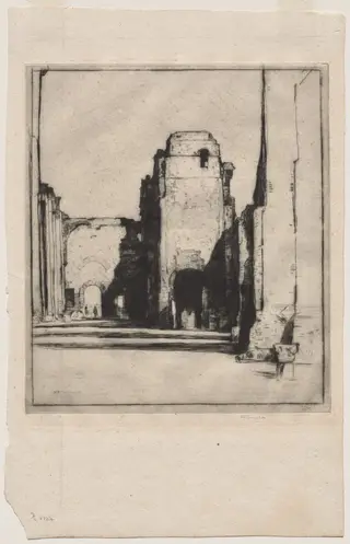 Tepidarium, Baths of Caracella, by David Young Cameron, 1925