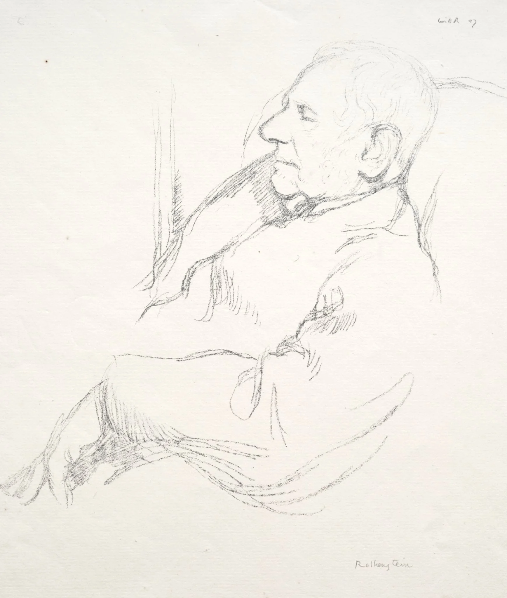 Sir Francis Seymour Haden Asleep, detail