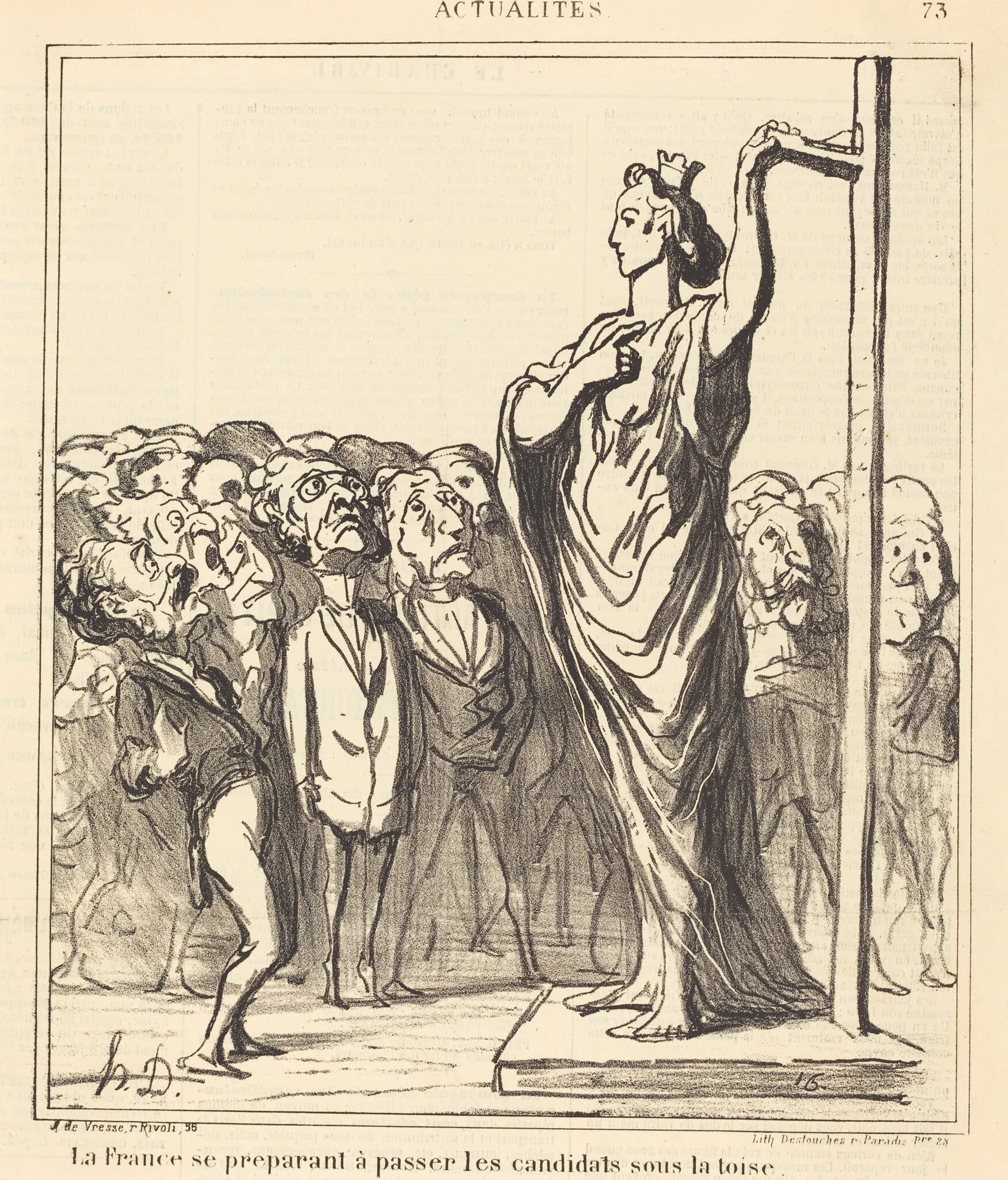 La France se préparant a passer..., detail