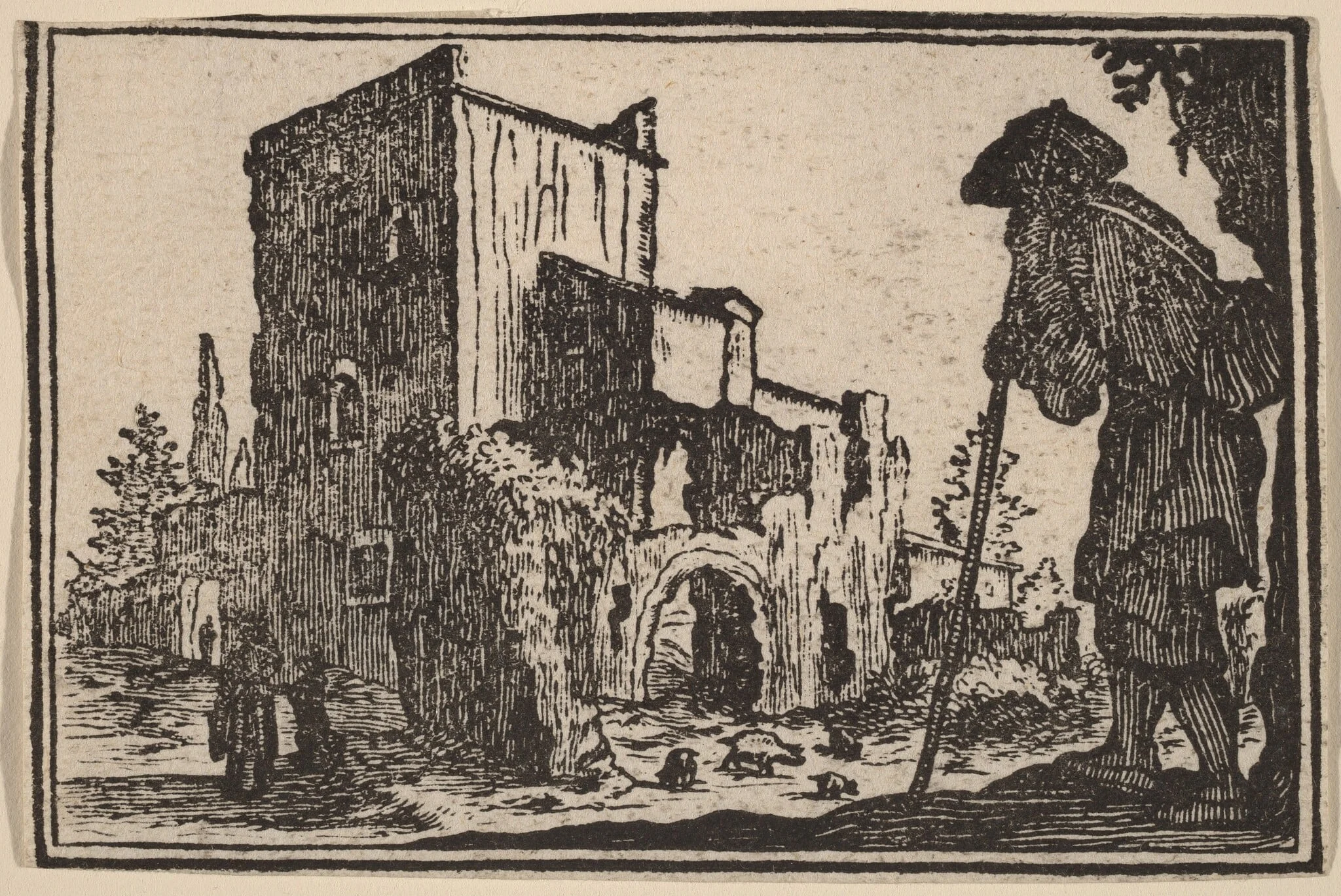 Shepherd and Ruins, detail