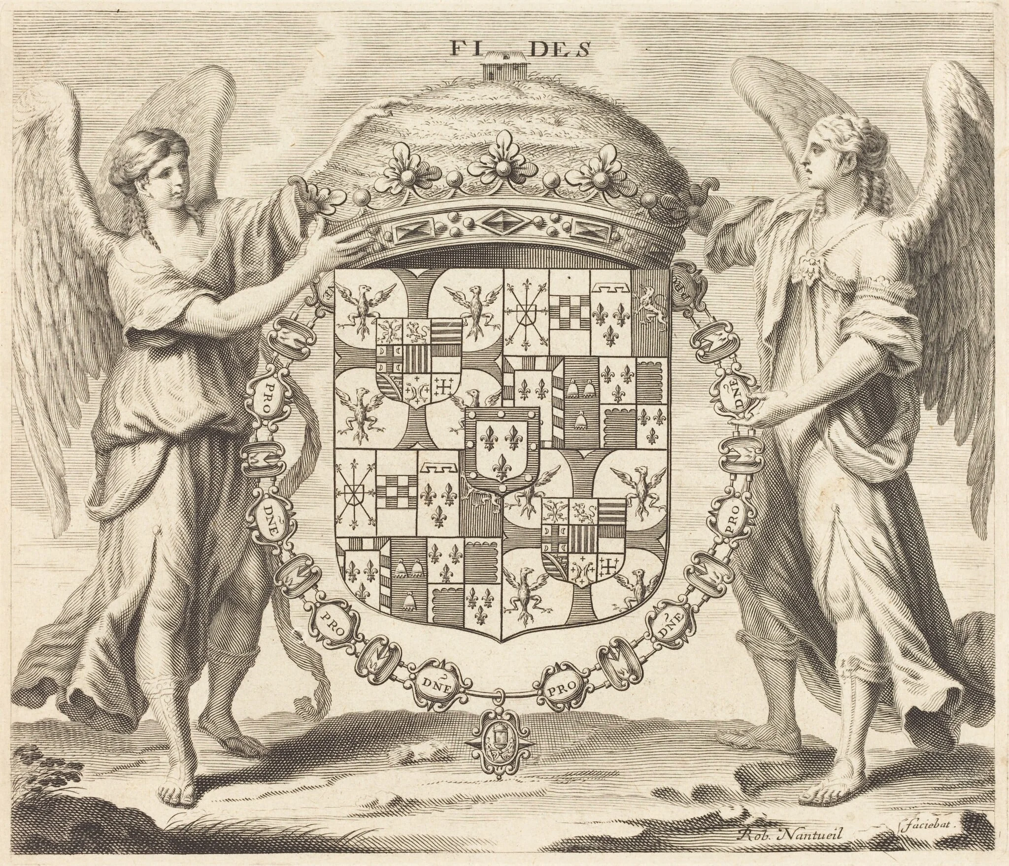 Arms of Charles II, Duc de Mantoue, detail