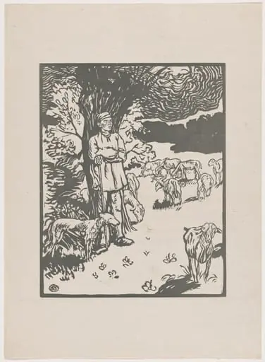 L'orage, by Georges Jeanniot, ink, 1895