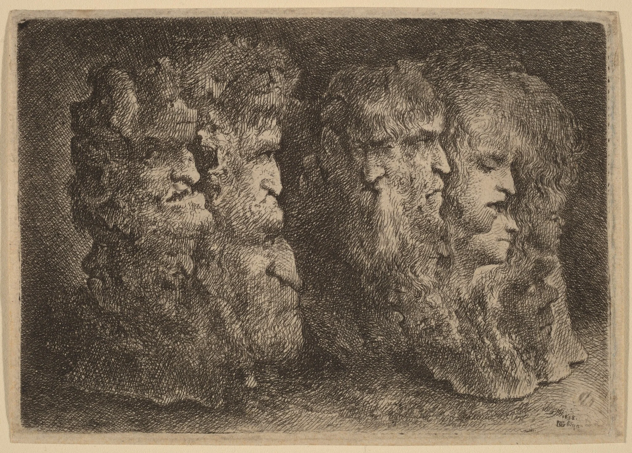 Grotesque Heads, detail