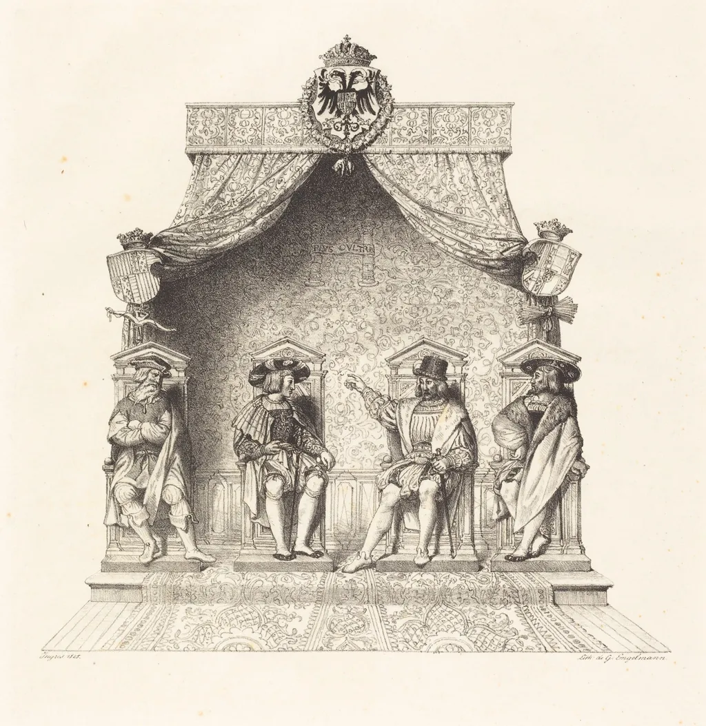 Four Magistrates of Besançon (Quatre magistrats de Besançon), by Jean Auguste Dominique Ingres, ink, 1825