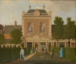 De tuin en het koetshuis van Keizersgracht 524 in Amsterdam