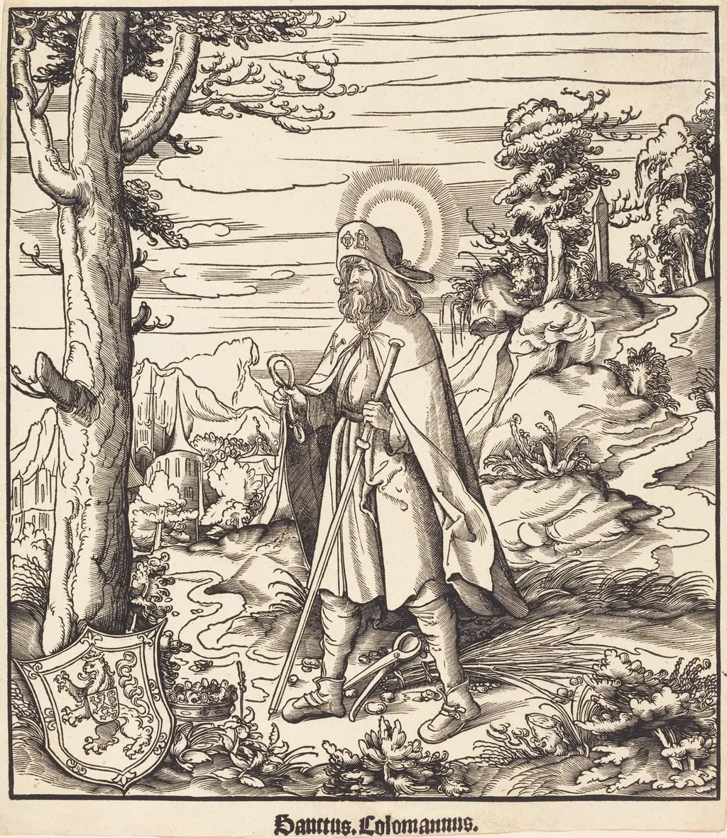 Saint Colomannus, by Willem Liefrinck, ink, 1517