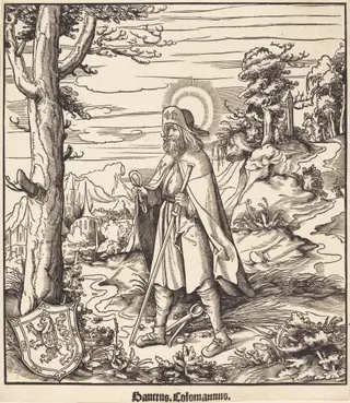Saint Colomannus, by Willem Liefrinck, ink, 1517