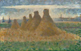 Haystacks, by Georges Seurat, oil, 1882