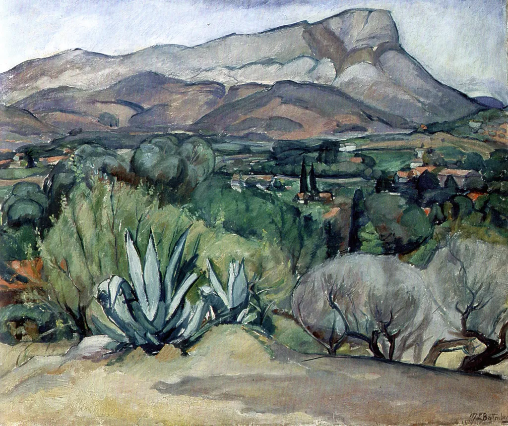 Provence Landscape, by Mathilde Battenberg, oil, 1914