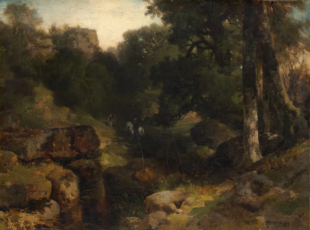 The Dell, by Thomas Moran, oil, 1890