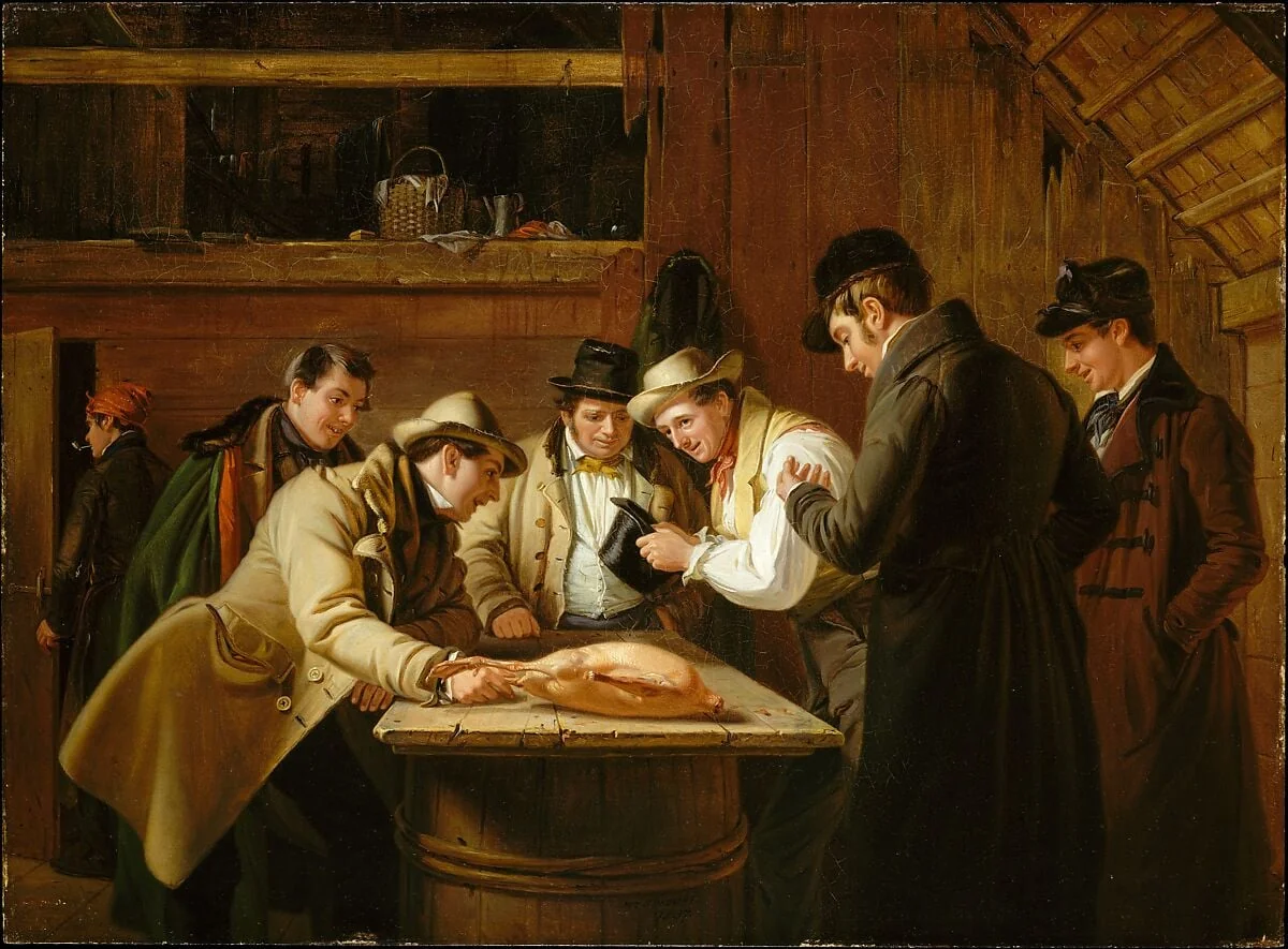The Raffle (Raffling for the Goose), detail