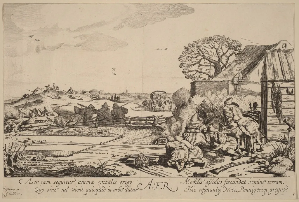 Air, by Velde, Jan van de, II, ink, 1617