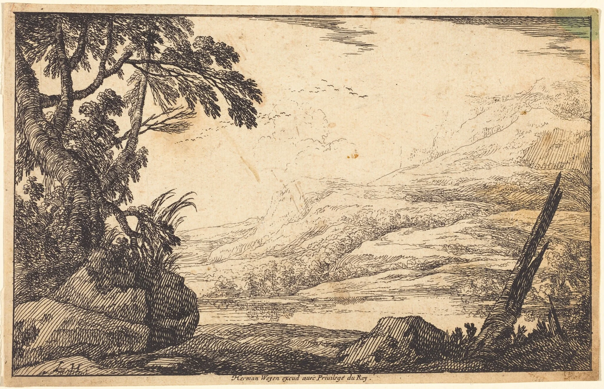 Mountainous Landscape, detail