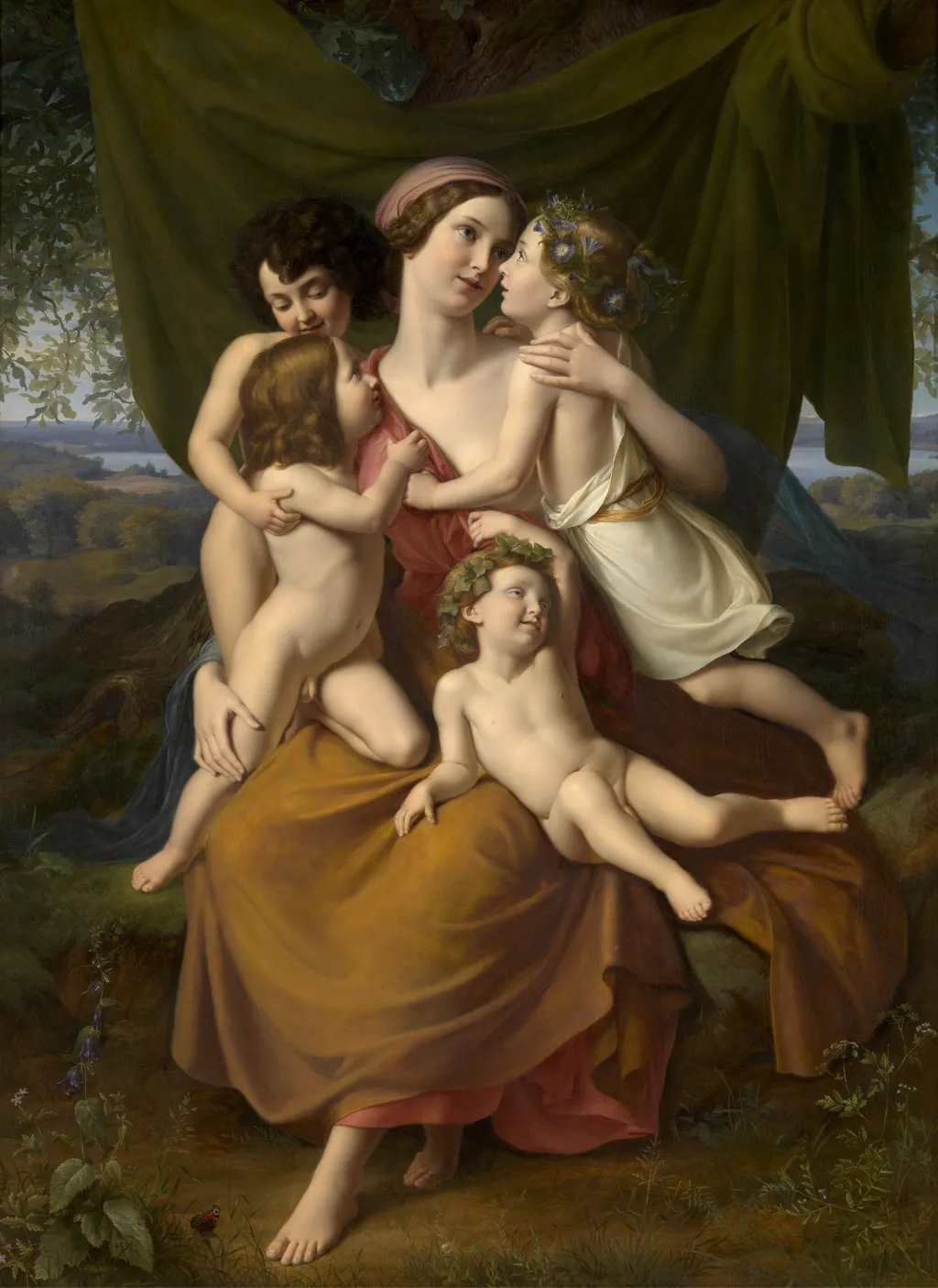 Charity, by Friedrich Wilhelm Schadow, oil, 1828