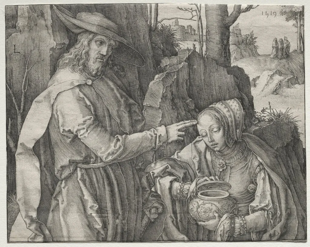 Christ as a Gardener Appearing to St. Mary Magdalen, by Lucas van Leyden, 1519