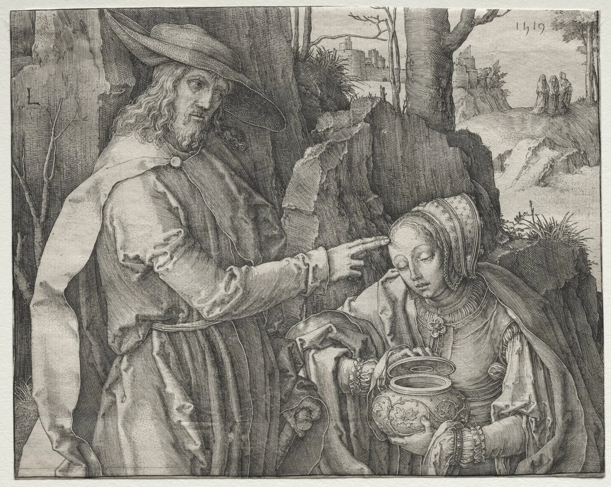 Christ as a Gardener Appearing to St. Mary Magdalen, detail